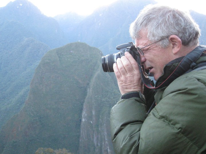 Francesco taking a photo at Machu Picchu in Peru in 2010