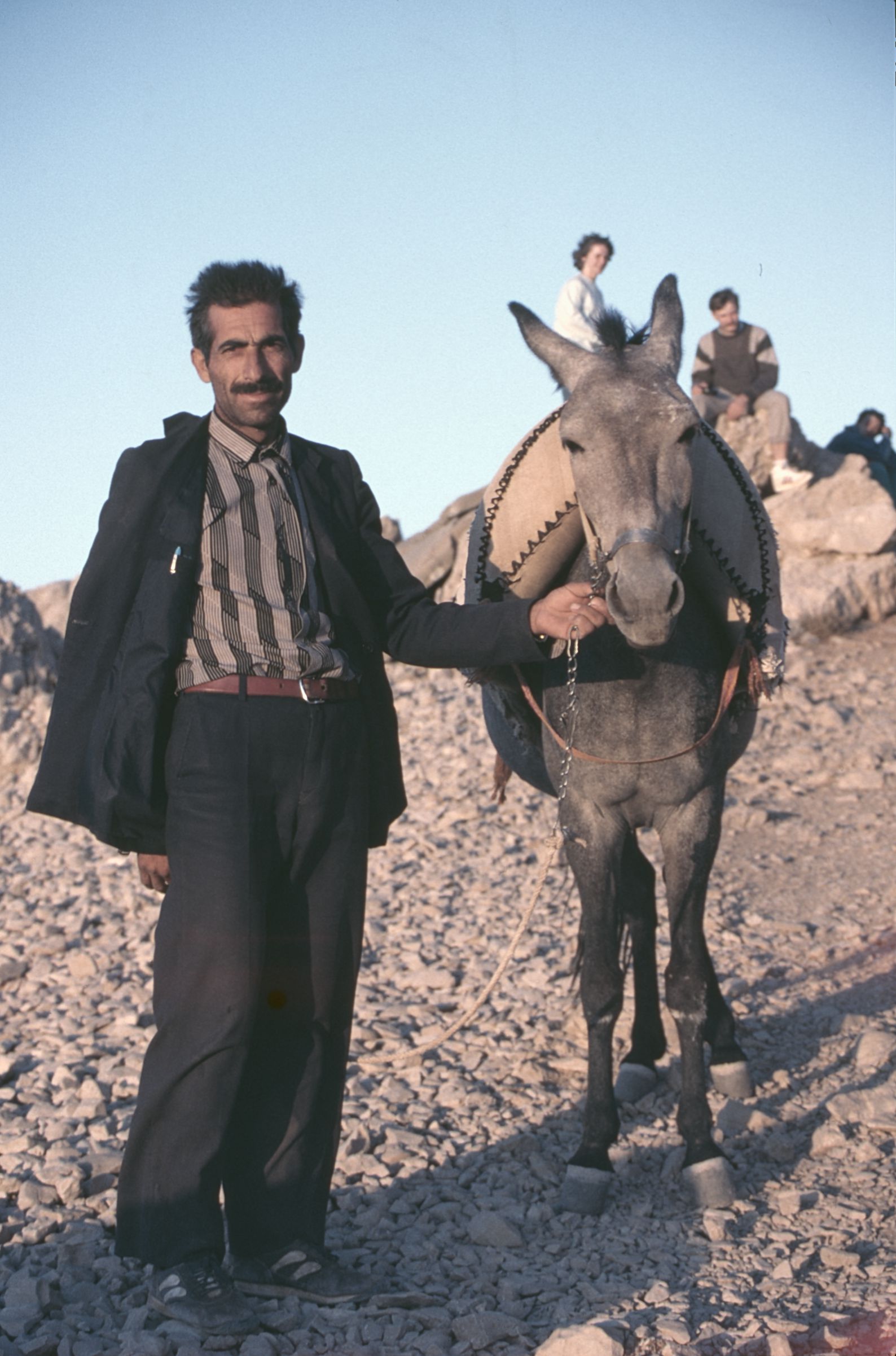 Kurdish man and camel in 1986
